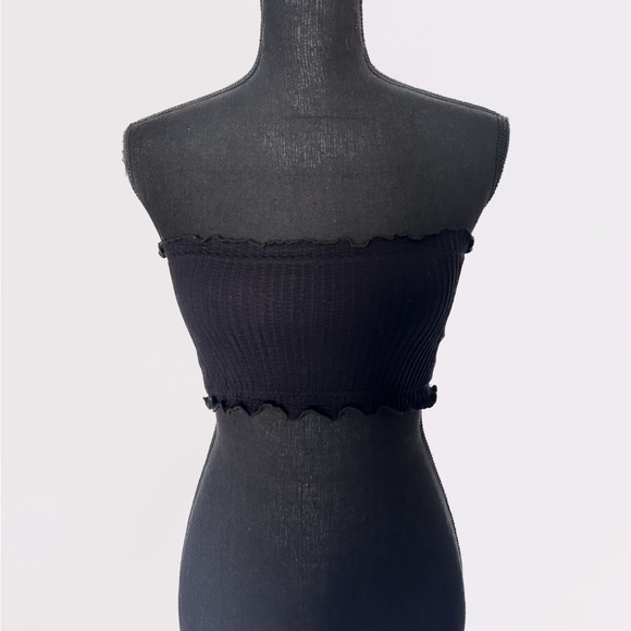 OUT FROM UNDER Ruffled Ribbed Bandeau - Picture 1 of 5